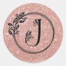 Search for pink j stickers Initial