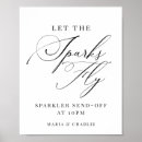 Search for sparkler send off signs Black and white