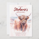Search for highland cow birthday invitations Pink