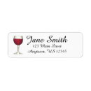 Search for wine glass return address labels Red