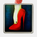 Search for high heel christmas tree decorations Red