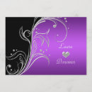 Search for purple black silver invitations Floral