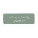 Search for minimalistic return address labels Sage green