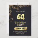 Search for dinner 60th birthday invitations Gold