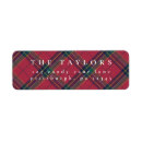 Search for plaid return address labels Traditional