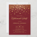 Search for burgundy gold retirement party invitations Formal