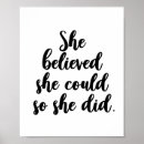Search for she believed she could art Typography