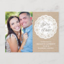 Search for burlap save the dates Lace