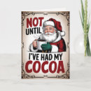 Search for hot cocoa cards Santa claus