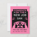 Search for on your new job congratulations cards For her