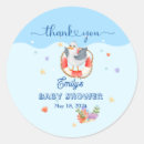 Search for sea shell baby shower stickers Under the sea