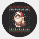 Search for merry christmas cat stickers Humor