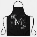 Search for minimalist floral aprons Black and white