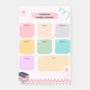 Search for weekly planner post it notes Pink
