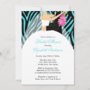 Search for zebra bridal shower invitations Black