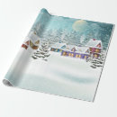 Search for winter scene wrapping paper Cottage