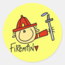 Search for the firemans labels Fire fighter