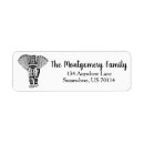 Search for white elephant return address labels Trendy