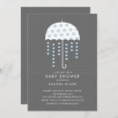 Search for umbrella baby boy shower invitations Grey