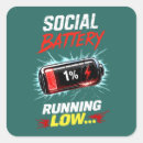 Search for battery low stickers Introvert humour