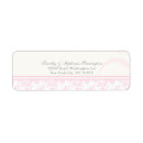 Search for pink damask return address labels Chic