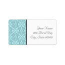 Search for turquoise and black return address labels Vintage
