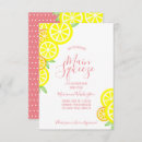 Search for pink lemonade bridal shower invitations Citrus