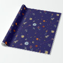 Search for outer space wrapping paper Ufo