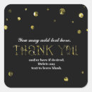 Search for black gold glitter thank you stickers Chic