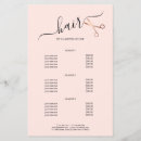 Search for hairdresser price lists Professional