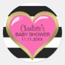 Search for pink white heart stripe striped stickers Black