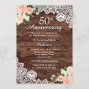 Search for rustic 50th anniversary invitations Wood