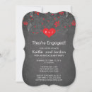 Search for red engagement party invitations Floral