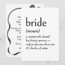 Search for funny humor bridal shower invitations Bride