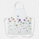 Search for hand drawn flowers aprons Whimsical