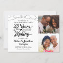 Search for 25 year anniversary invitations Retro