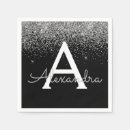 Search for black and silver napkins Pretty