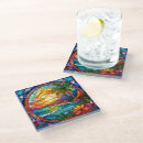 Search for stained glass coasters Sunset