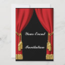 Search for red curtain invitations Party