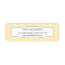 Search for yellow chevron return address labels Cute