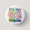 Search for 80th birthday badges 80 years