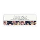 Search for floral navy blue return address labels Elegant