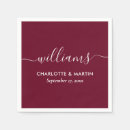 Search for burgundy napkins Engagement