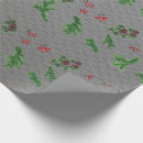 Search for pine cone wrapping paper Red berries