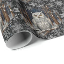 Search for white owl wrapping paper Bird