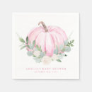 Search for pink pumpkin napkins Baby shower