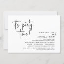 Search for time wedding invitations Black and white