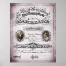 Search for marriage certificate posters Vintage
