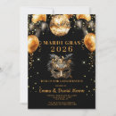 Search for black and gold masquerade party invitations Elegant