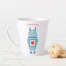 Search for heart robot mugs Cute